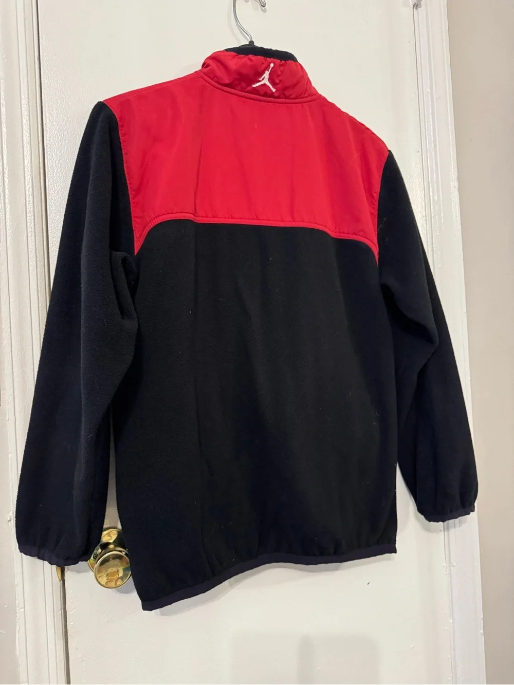 JORDAN Full Zip Fleece Jacket Youth Size L Red And Black